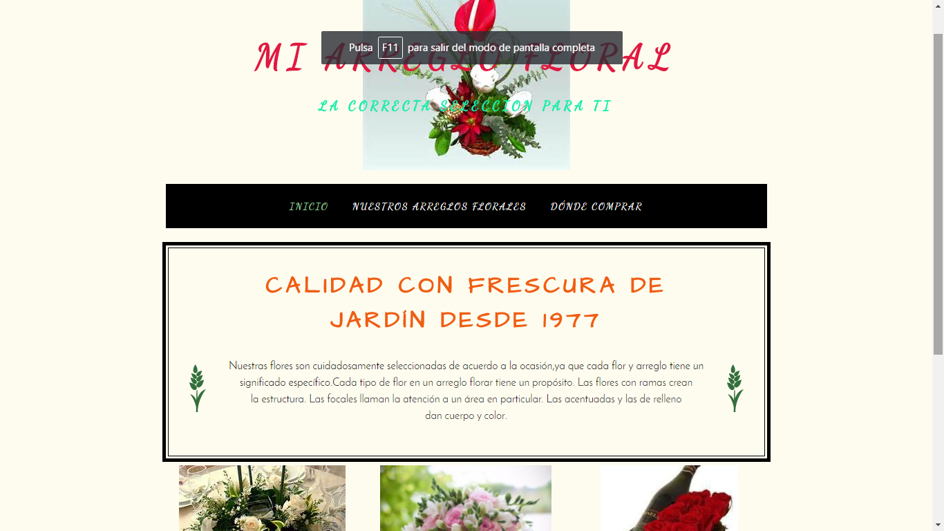 Venta de arreglos florales