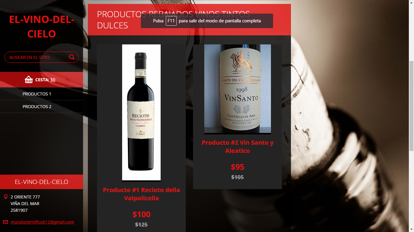 Tienda online de vino
