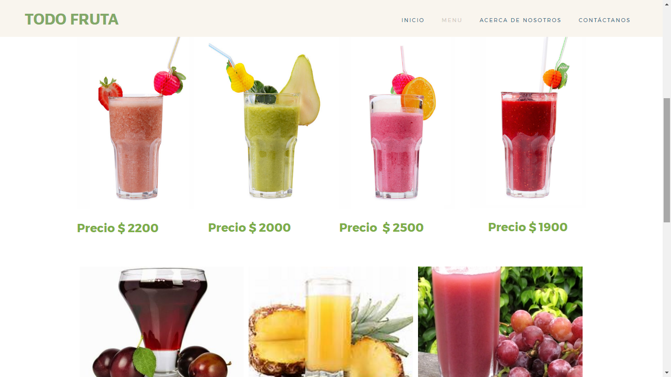 Tienda de jugos naturales